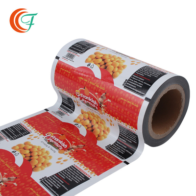 O amendoim Bean Snack Packaging Film Moisture impermeabiliza a impressão flexível de empacotamento do produto comestível do rolo plástico