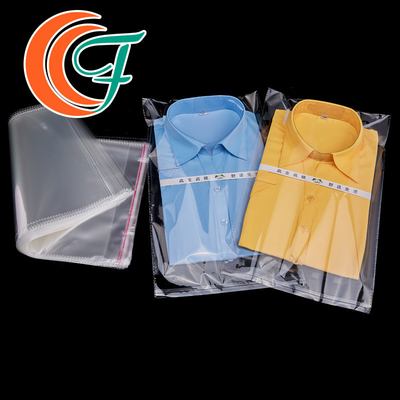 Saco respirável claro da camisa feita sob encomenda OPP do logotipo T que embala o saco autoadesivo