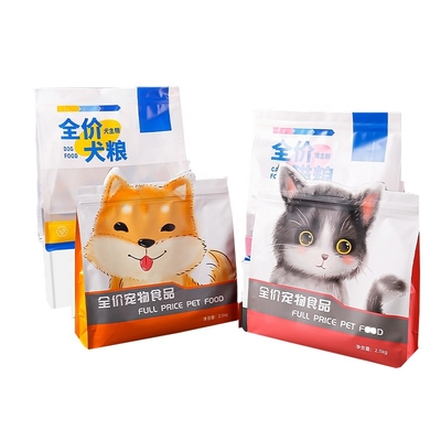Impressão em gravura Saco de armazenamento de alimentos para animais de estimação Zipper Top Stand Up Pouch Matte Sacos de embalagem de plástico